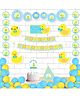 Untumble Duck Theme Birthday Decoration Paper Fan Kit - Pack of 56