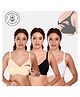 Elite Mom Pack Of 3 Solid Maternity Nursing Bra - Black & White