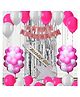 CAMARILLA Birthday Girl Combo With Banner Metallic Balloons Sash and Foil Curtain Pack of 35 pcs