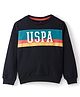 US Polo Assn Full Sleeves Text Printed Sweatshirt - Navy