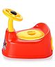 Nabhya Car Style Potty Toilet Trainer Seat Chair with Removable Tray And Closing Lid and High Back Support for Toddler Boys Girls- Red