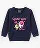 Bodycare Cotton Knit Terry Shark Printed Sweatshirt - Navy Blue