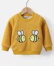 Kookie Kids Full Sleeves Sweatshirts With Bees Embroidery - Yellow