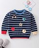 ToffyHouse 100%  Cotton Full Sleeves Pullover  Sweater Striped - Navy Blue