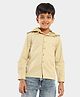 Lilpicks Couture  Full Sleeves Solid Shirt With Detachable Hood - Beige