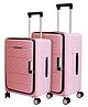 USHA SHRIRAM Cabin & Check-in Foldable Bag With 360 Degree Wheel & Lock Combo Of 2 Pink - 22 & 26 Inches