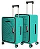 USHA SHRIRAM Cabin & Check-in Foldable Bag With 360 Degree Wheel & Lock Combo Of 2 Light Mint -22 & 26 Inches