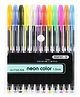 SKB Neon Colour Metallic Gel Pen Set of 12 - Multicolour