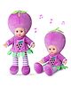Fiddlerz Fruit Doll Plush Toy for Kids Musical Rhymes Singing Baby Doll Touch Sensors Soft and Cute Fruits Dolls Toy - Purple