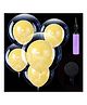CAMARILLA Transparent Bobo Balloons With Yellow Metallic Balloons Combo Pack of 21 pcs