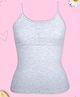 D'Chica Sleeveless Solid High Coverage  Camisole Bra With Adjustable Strap  - Grey