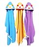 Babyzone Embroided Cartoon Hooded Fleece Combo Blanket For Baby Boys and Girls