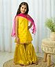 Fairies Forever Sleeveless  Sequin Embellished  Embroidered  Kurta & Sharara  With  Dupatta - Yellow