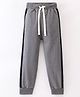 Ollypop Cotton Looper Full Length Solid Colour Lounge Pant - Black & Grey