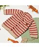 Shilpshakti Unisex Full Sleeves Striped Handmade Cardigan Sweater - Orange & Beige