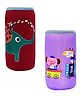NeonateCare Adjustable Reusable Stretchable Baby Feeding Bottle Cover Sleeves Pack of 2 - (Red and Purple)