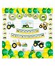 Untumble Tractor Theme Paperfan Kit for Kids Birthday Decoration- Pack of 108