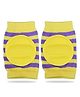 Chinmay Kids Crawling Anti-Slip Padded Stretchable Elastic Cotton Soft Breathable Comfortable Knee & Elbow Cap with Lining Pattern - Yellow