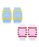 Chinmay Kids Crawling Anti-Slip Padded Stretchable Elastic Cotton Soft Breathable Comfortable Knee & Elbow Cap with Lining Pattern Pack of 2 - Multicolour