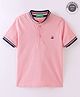 Ucb Knit Half Sleeves Polo T-Shirt Logo Embroidered - Light Pink