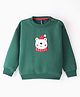 Little Kangaroos Fleece Drop Shoulder Sweatshirt With Polar Bear Embroidery - Green