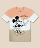 Kidsville Kidsville Disney Featuring Half Sleeves Mickey & Friends Printed Tee - Brown & White