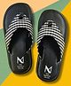 The Madras Trunk Unisex Gingham Checked Designed  Flip Flops  - Black