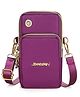 MOMISY Small Cross Multifunction 3 Layer Mini Shoulder Bag - Purple
