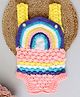 Woonie Sleeveless Rainbow Designe Crochet Onesie - Peach