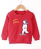 Bodycare Fleece Full Sleeves Sweatshirt With Polar Bear Embroidery - Red