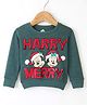 Bodycare Fleece Full Sleeves Sweatshirt With Mickey Mouse Print & Sequine Detailing - Green