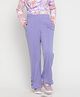 Lil Tomatoes  Cotton  Looper Solid Flared Track Pant - Lavender