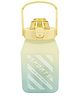 House of Quirk 1.5Litre Water Bottle Sport Drinks Bottle with Straw 1.5L Water Bottle with Lock Cover & Leak Proof,for Gym, School (Yellow/Blue)
