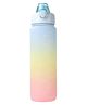House of Quirk 1L Water Bottles with Time Markings BPA Free - multicolor