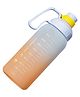 House of Quirk  1.8 Liter Time Markings BPA Free Water Bottle - Blue Orange