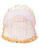 Mee Mee Baby Bedding Set with Mosquito Net Zip Closure & Neck Pillow - Orange