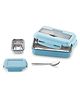 Nabhya Stainless Steel Lunch Box Outer Plastic Tiffin Box for Kids