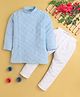 Jeet Ethnics Full Sleeves Window Pane Checked Kurta With Pyjama - Blue