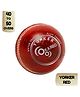 KARBD Cricket Leather Ball 4 Piece 40 to 50 Overs-Yorker Red