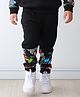 Anthrilo Racer Theme Jeep Printed Cut & Sew Fleece Jogger - Black