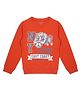 Plum Tree Full Sleeves Tiger Printed  Pullover Sweatshirt - Orange
