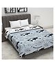 Divine Casa 120 GSM Microfiber Single Bed All Season Reversible AC Dohar Geography Print - Grey and White