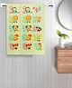 FABINALIV Set of 2 Yellow Cartoon Print Cotton Kids Bath Towels (110X60 cm)