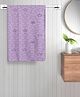 FABINALIV Set of 2 Purple Geometric Cotton Kids Bath Towels (110X60 cm)