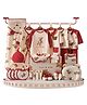 Little Surprise Box Teddy Love New Born Gift Hamper All Season Wear Clothes - Cream & Maroon