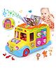 AKN TOYS Baby Intellectual School Bus Activity Toy Vehicle with Music Sounds and Lights for Toddlers (Color May Vary)