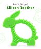 Rabbit  Shaped Silicon Teether -Green