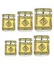 Usha Shriram Stainless Steel Crafted Storage Box Pack of 6 - Silver & Gold
