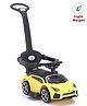 Play Nation 3 in 1 Manual Push Ride on Car with Parent Push Handle - Yellow