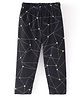 Doreme Cotton Lycra Knit Full Length Leggings Dots Print - Black